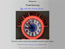 Tablet Screenshot of neonclock.org